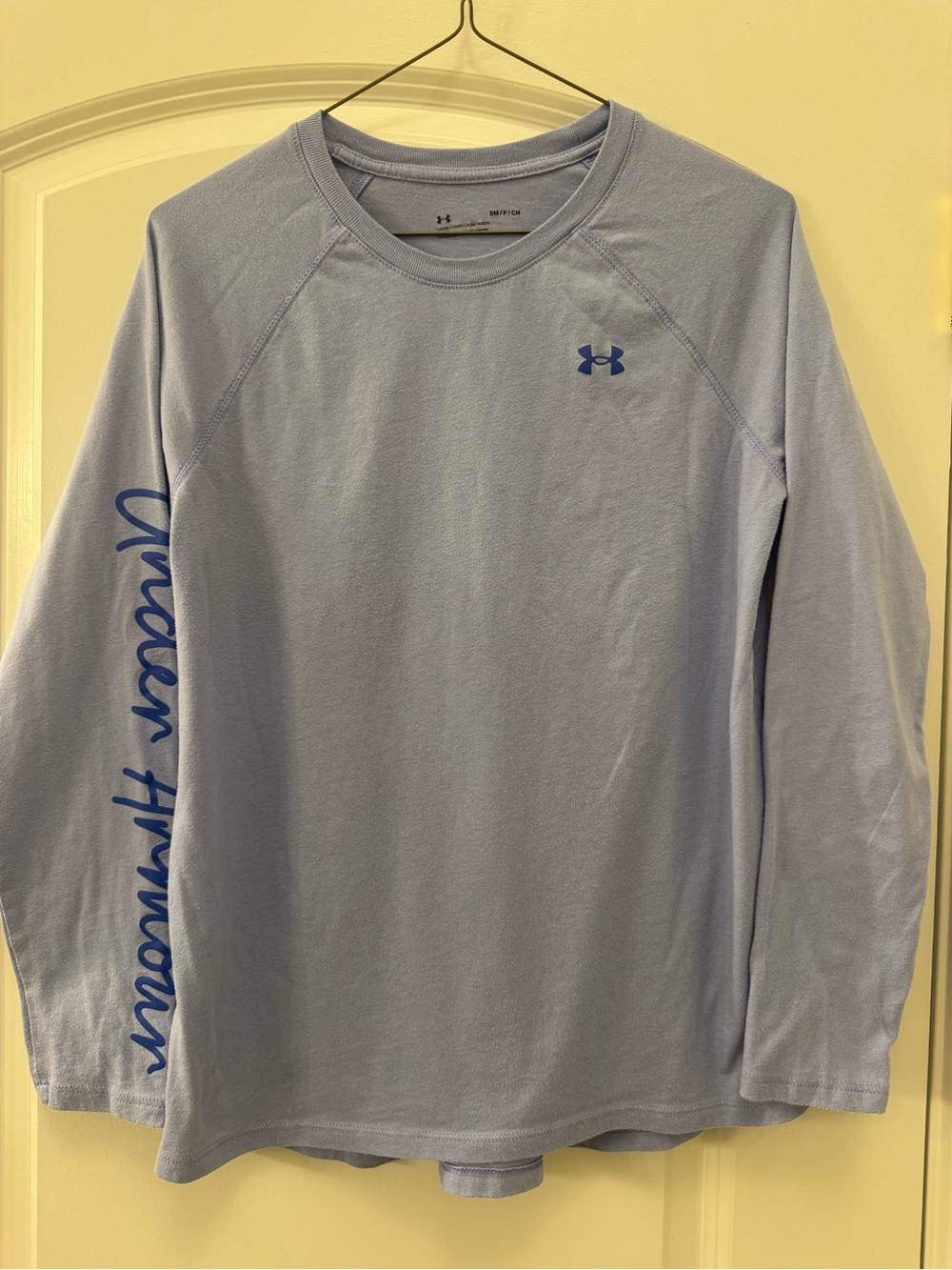 Under Armour Light Blue Long Sleeve Crew Neck Performance Tee